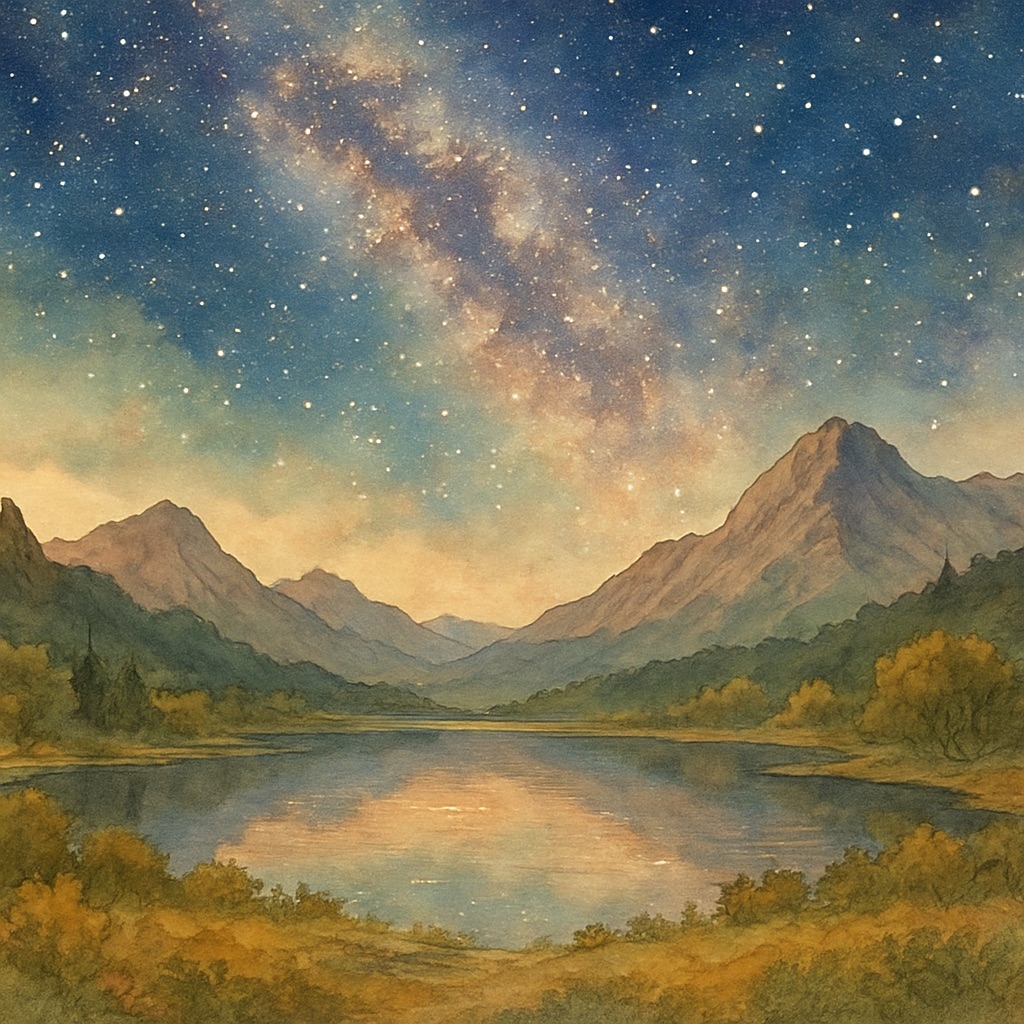Anime Celestial Night Sky AI Art Generator — example artwork